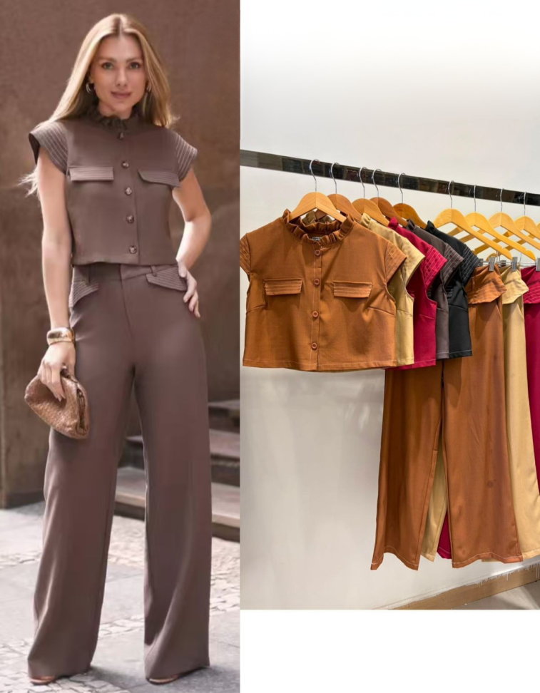 Conjunto Blusa e Calça Twill Ref: 1500k