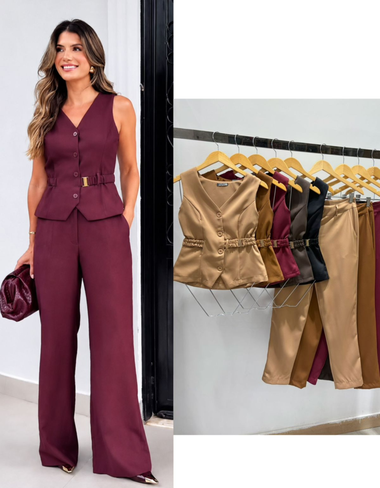 Conjunto Colete e Calça Ref: 1481k