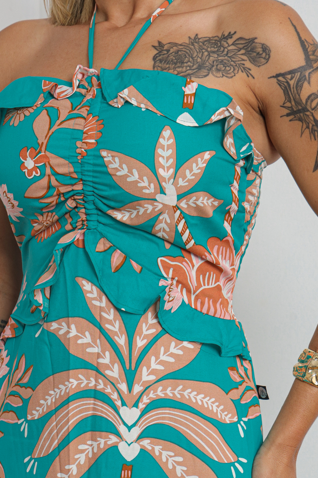 Vestido Longo Viscose Forrado Lastex Costas Ref: 586 - #4