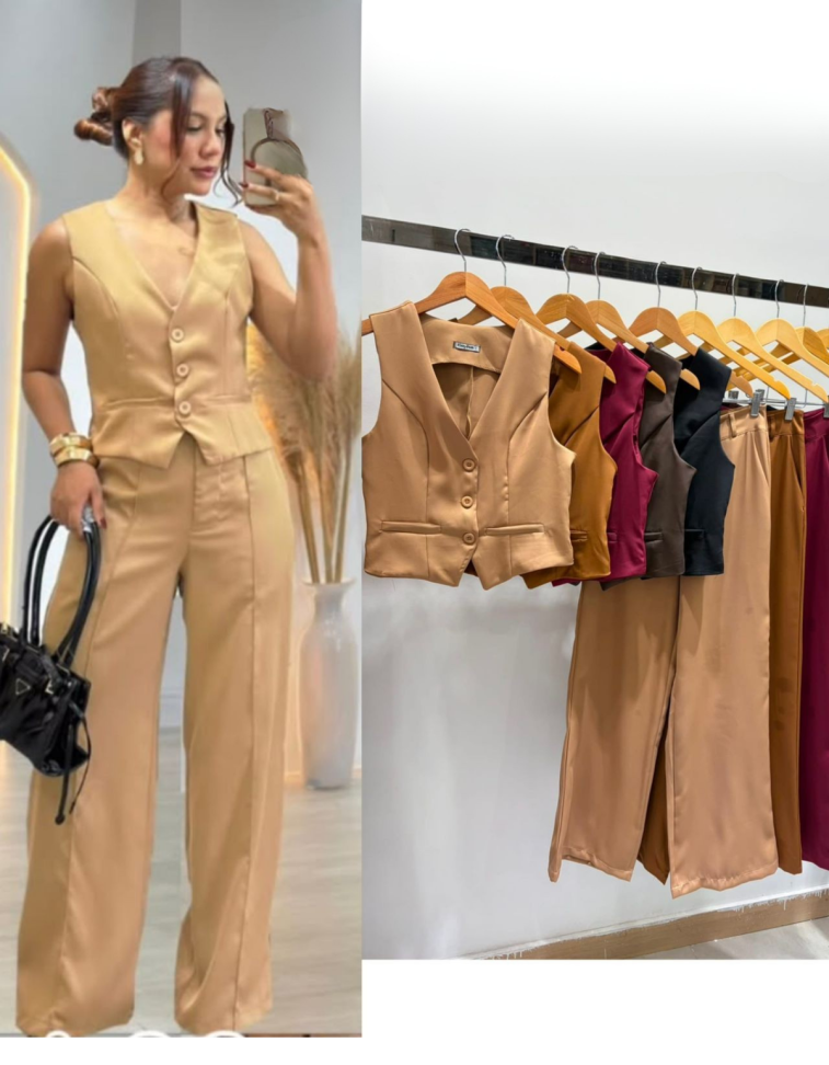 Conjunto Calça e Colete Ref: 3692k