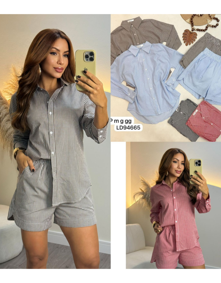 Conjunto Camisa e Bermuda Algodão Ref: 94665