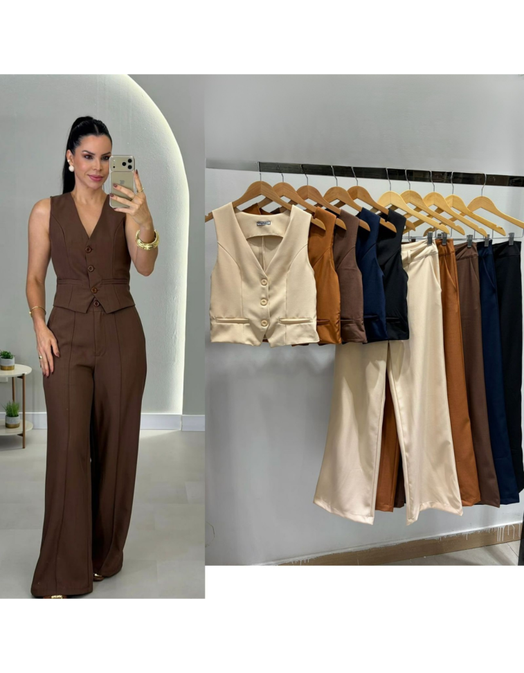 Conjuto Colete Calça Twill Ref: 9692k