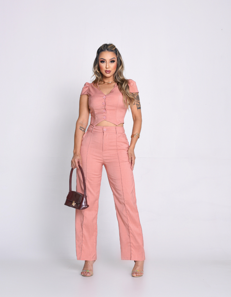 Conjunto Amorela Ref: AB043 | Na cor branca