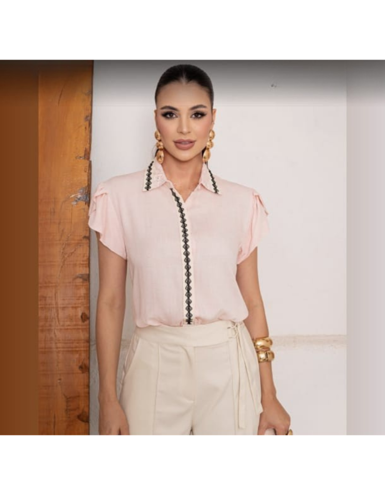 Blusa Poliester Bordada Ref: 31235
