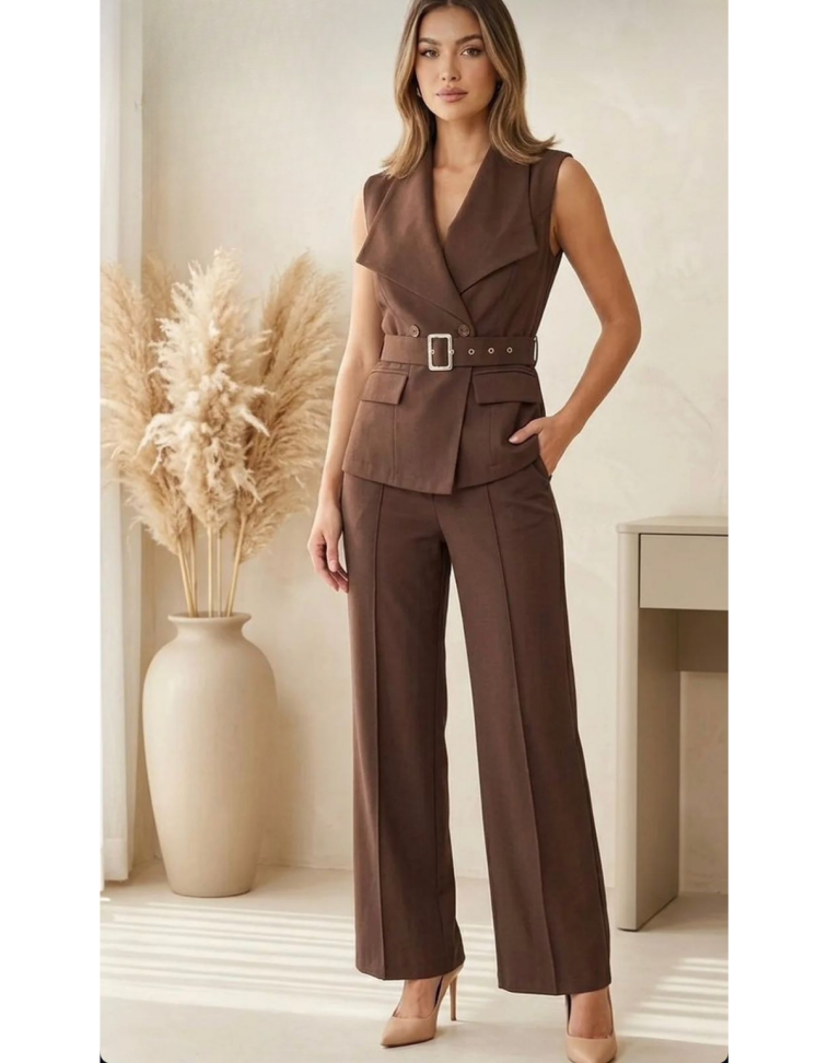 Conjunto Colete c/ Cinto Ref: 1438k