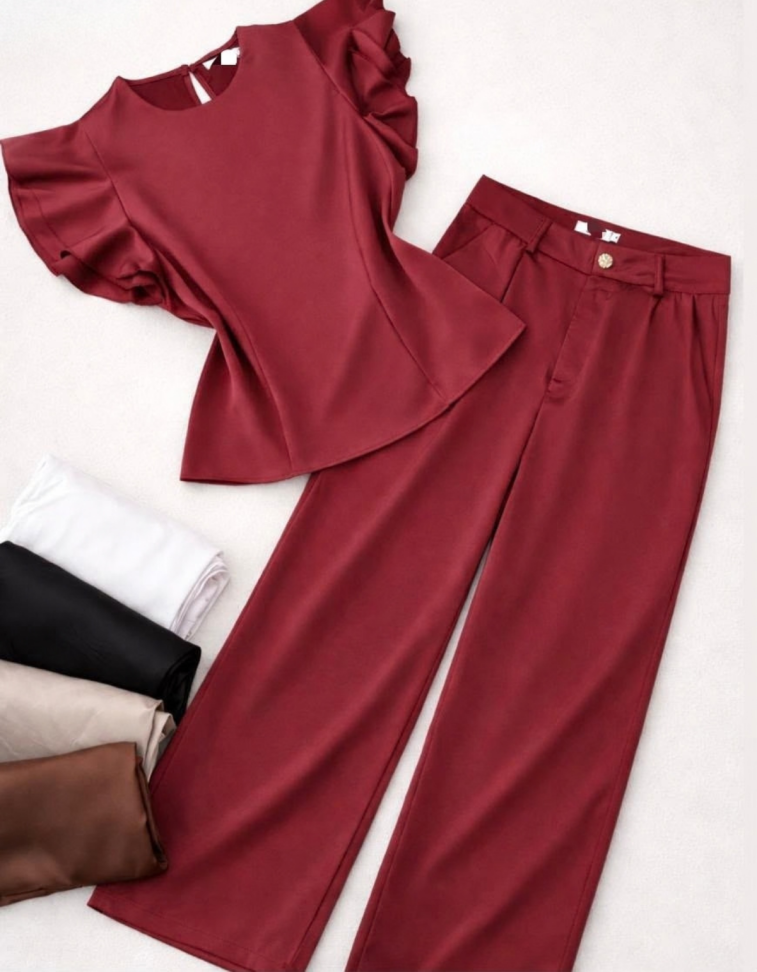 Conjunto Calça e Blusa c/ Elastano Ref: 82182