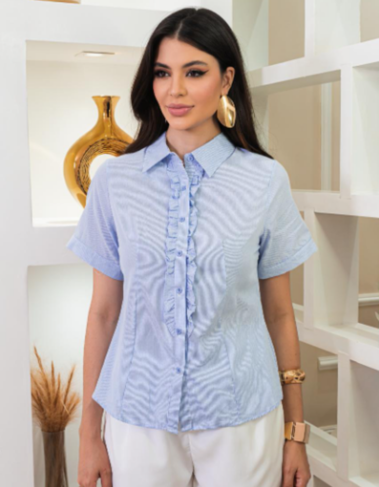 Camisa Tricoline Botão Ref: 28393