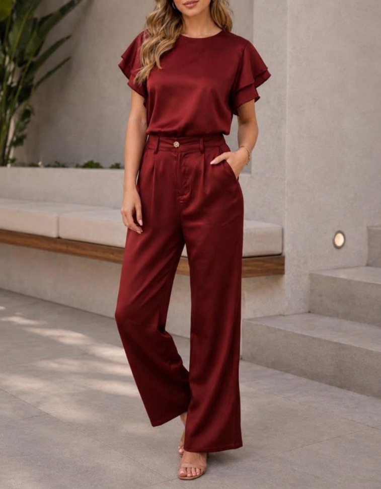 Conjunto Calça e Blusa c/ Elastano Ref: 82182