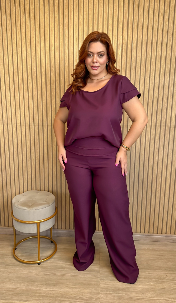 Conjunto Alfaiataria Marrant Calça e Blusa Ref: 618