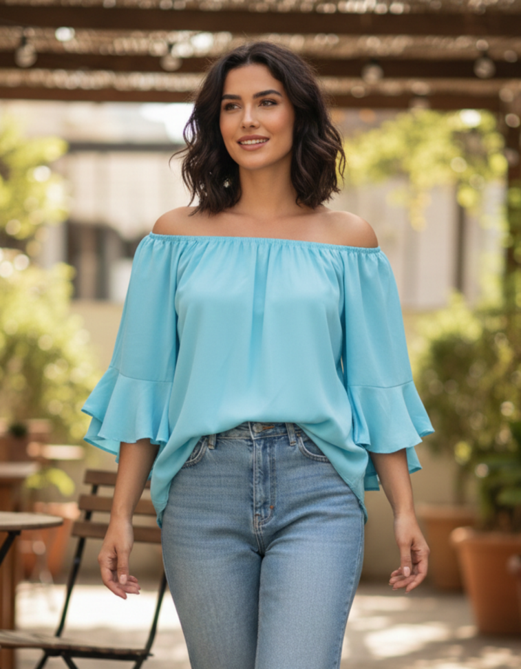 Blusa Manga Flare Sedinha Ref: 098