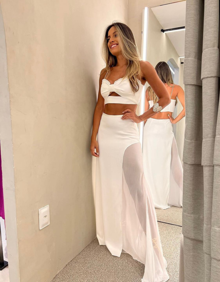 Conjunto Saia e Cropped Ref: 8116
