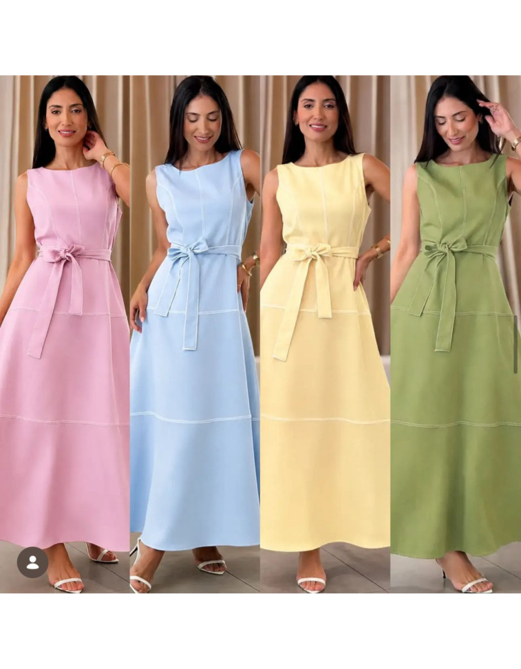 Vestido com Cinto Marrant Ref: 25061