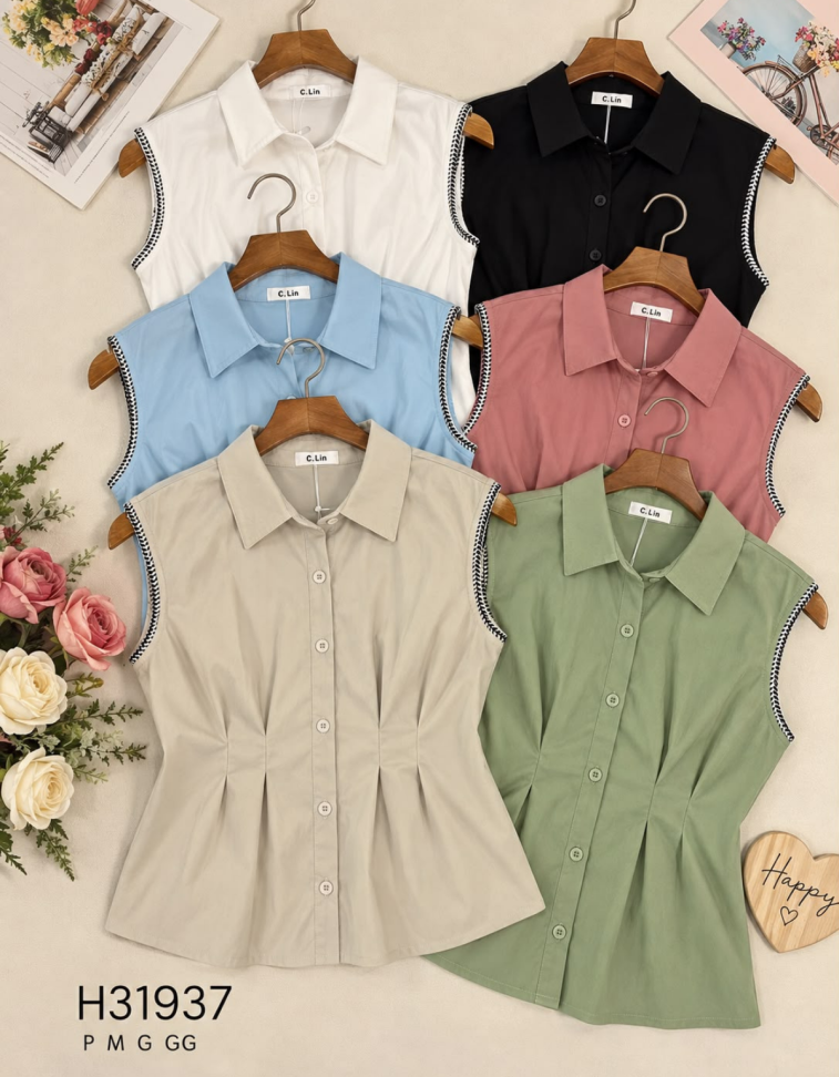 Blusa Marrant c/ Gola e Viés Ref: 31937