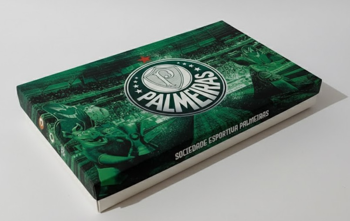 Caixa Palmeiras Verde Estampada