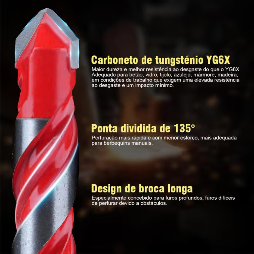 KIT BROCAS 7 PEÇAS 3-12MM MULTIMATERIAL - #2