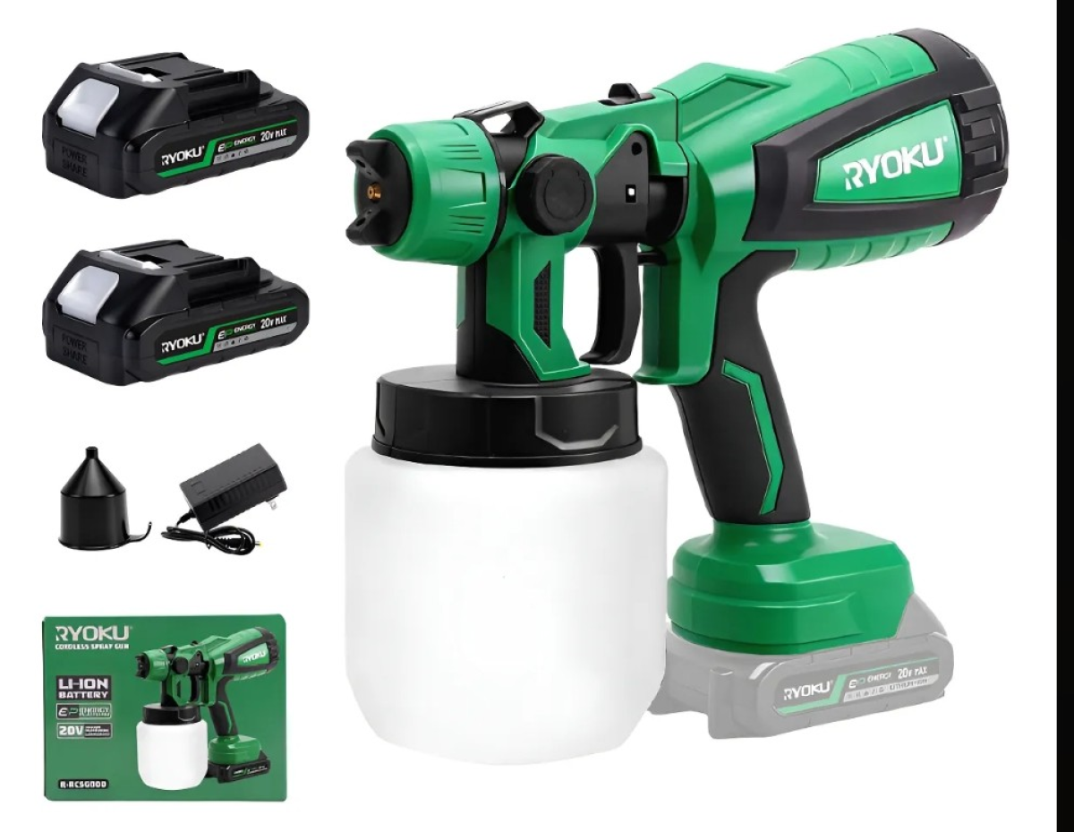 PULVERIZADOR DE TINTA SEM FIO PISTOLA DE PINTURA 20V COM 2  BATERIAS. - #8