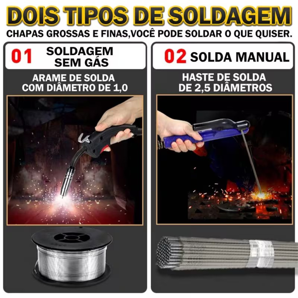 INVERSORA SOLDA MIG E MMA (ELETRODO) 120 AMPERES 110V. - #2