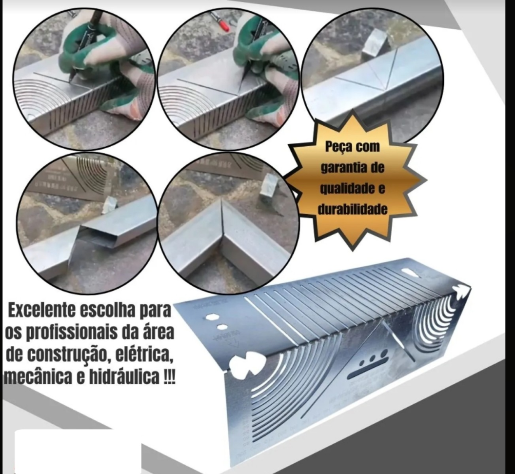 GABARITO SERRALHEIRO CORTE E DOBRA DE METALON. - #3