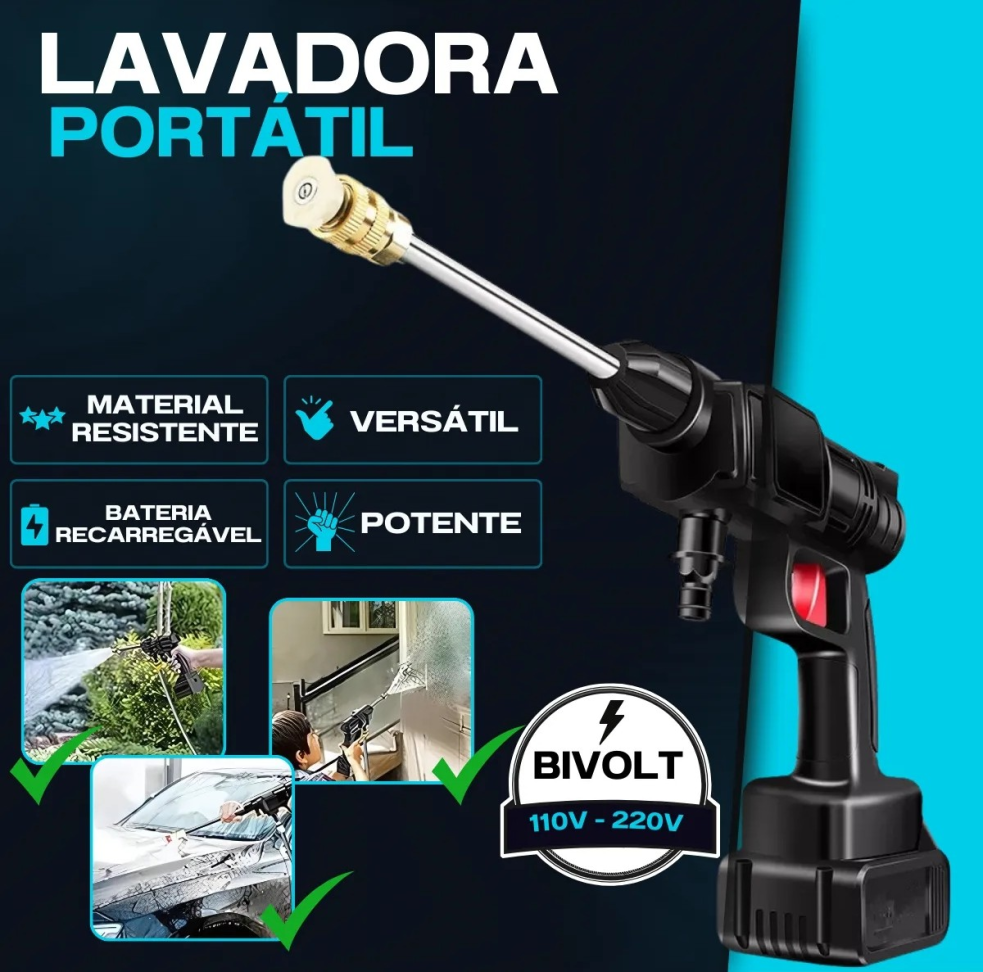 LAVADORA ALTA PRESSÃO PORTÁTIL À BATERIA 48V + ACESSÓRIOS. - #3