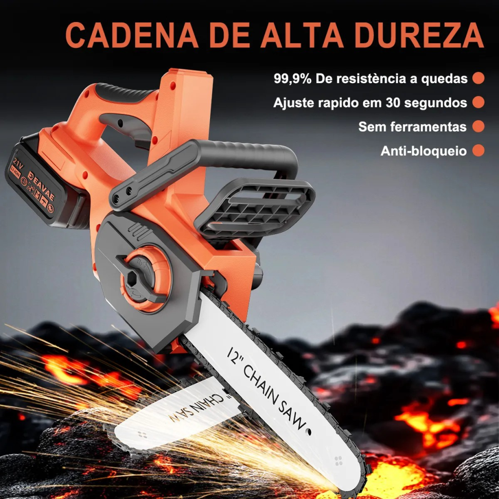 MOTOSSERRA À BATERIA 12 POLEGADAS (30CM) ACOMPANHA 2 BATERIAS, ÓCULOS E LUVA.. - #3