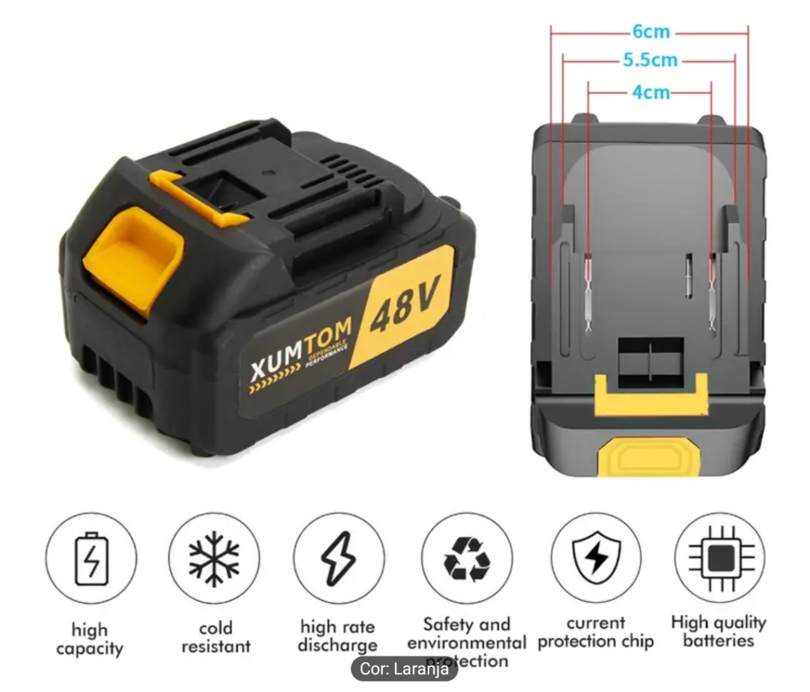 SERRA MÁRMORE COM 2 BATERIAS 125MM.+ 2 SERRAS 5 POLEGADAS. (mármore/metal/madeira/) - #4
