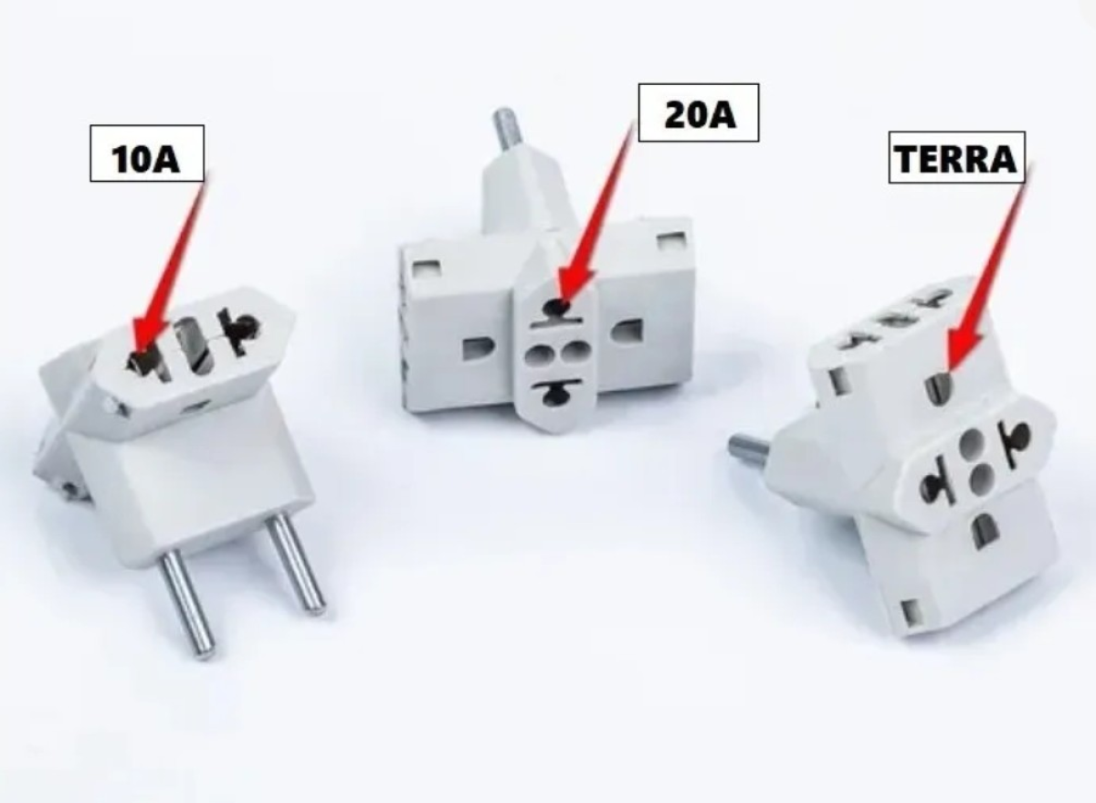 PINO ADAPTADOR TIPO T 3 TOMADAS 10/20 AMPERES - #1