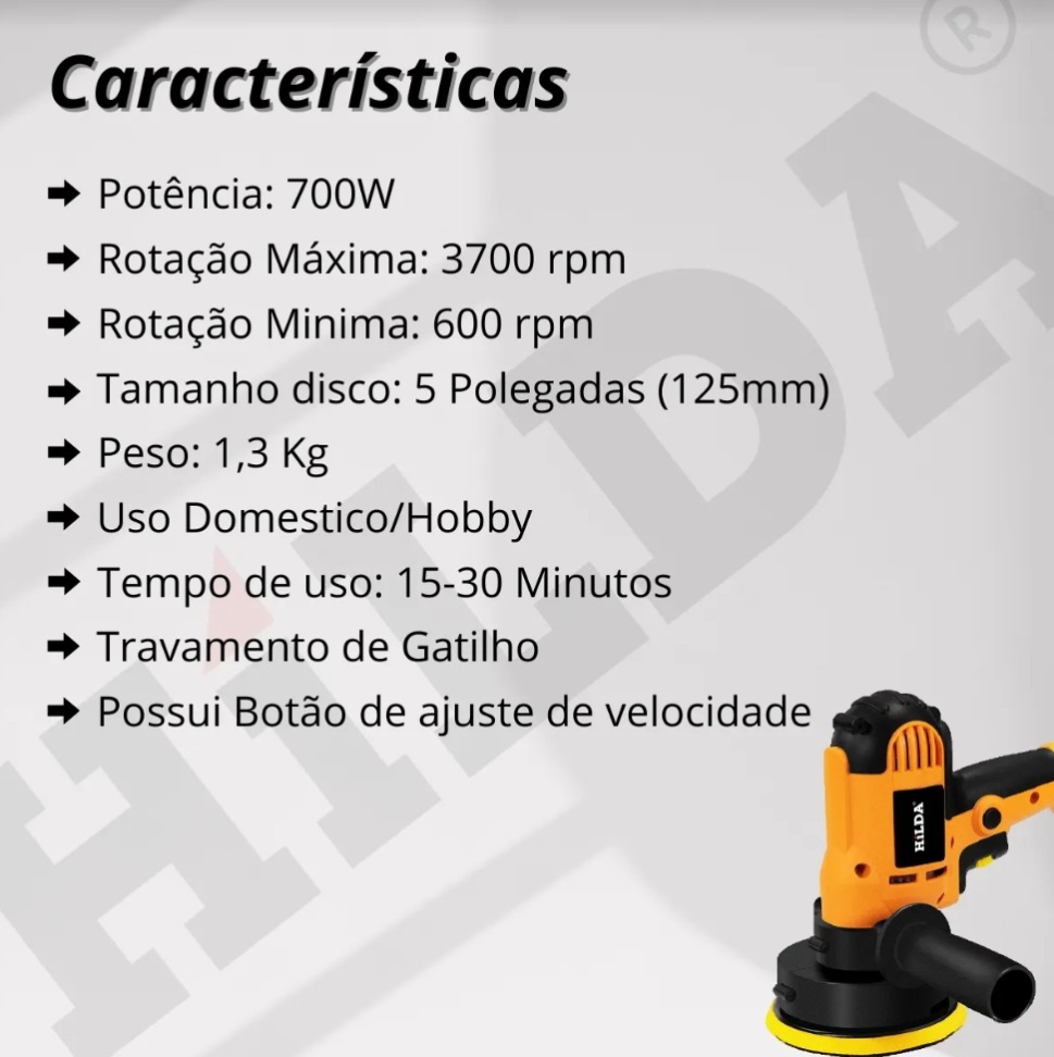 POLITRIZ LIXADEIRA 5 POLEGADAS 700 WATTS 127V. - #7