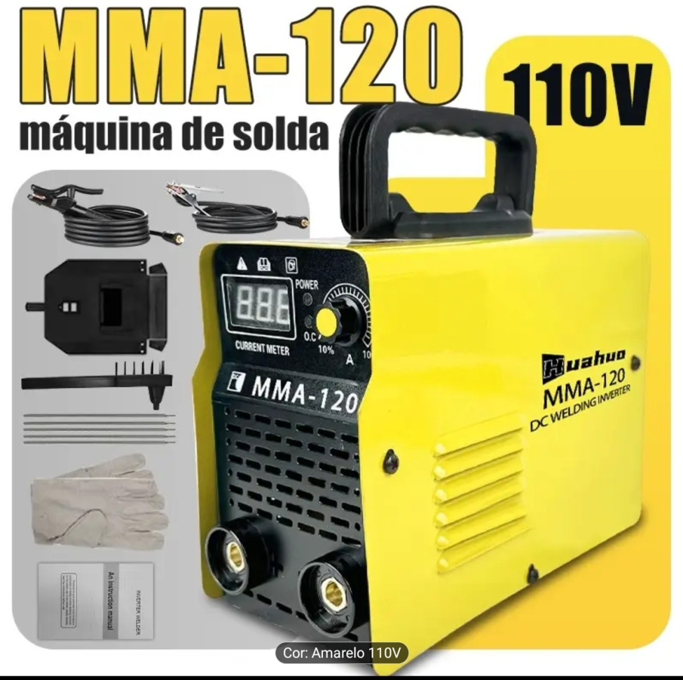 MÁQUINA INVERSORA SOLDA MMA-120  110/220V + ACESSÓRIOS. - #2