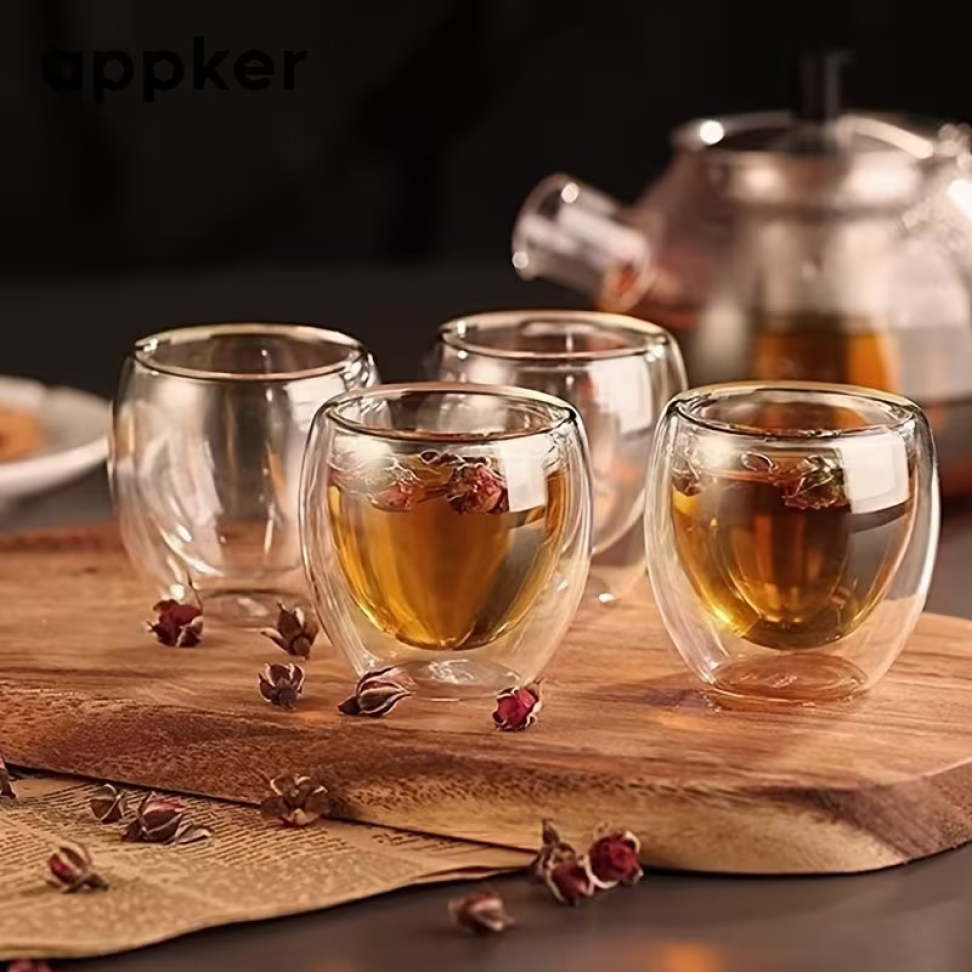 COPOS PARA CAFÉ VIDRO DUPLO BOROSSILICATO 80 ML. ULTRA RESISTENTE. - #3