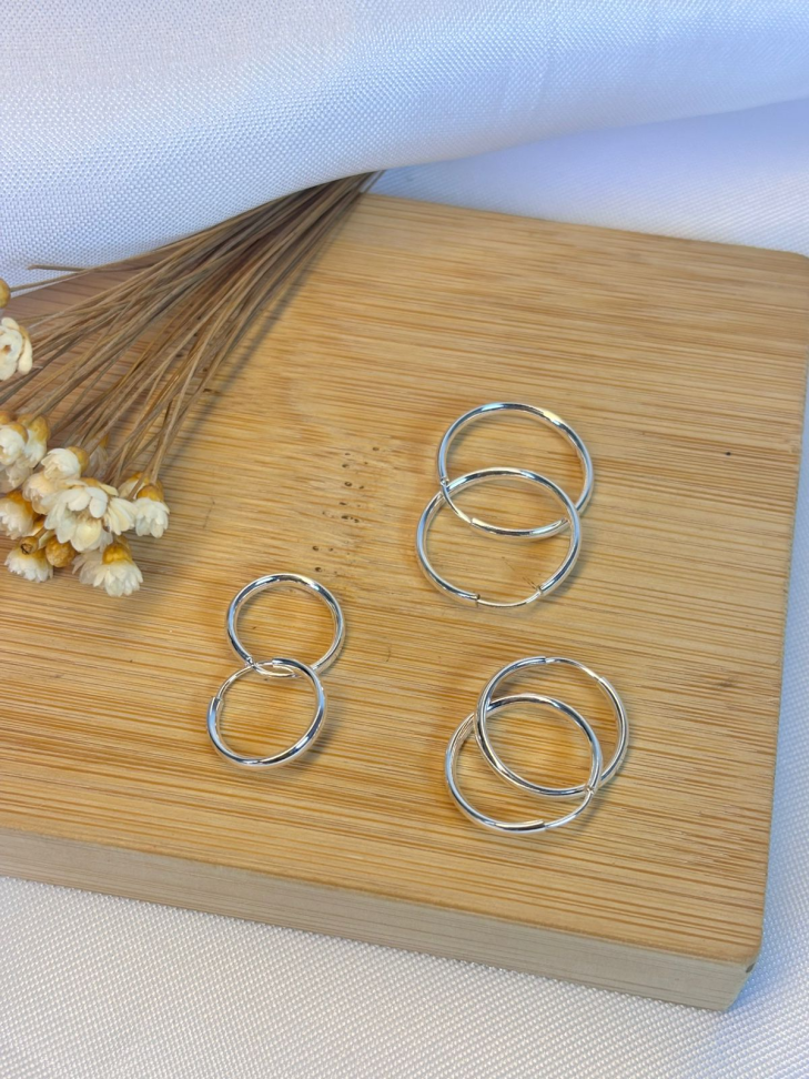 trio de argolas lisa