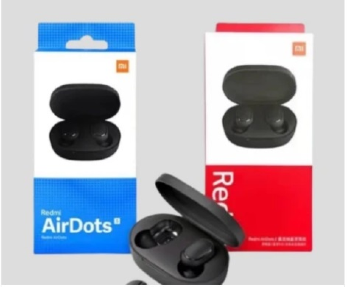 Fone De Ouvido Sem Fio Bluetooth Compatível Xaiomi Redmi Airdots, Motorola, Samsung, Preto