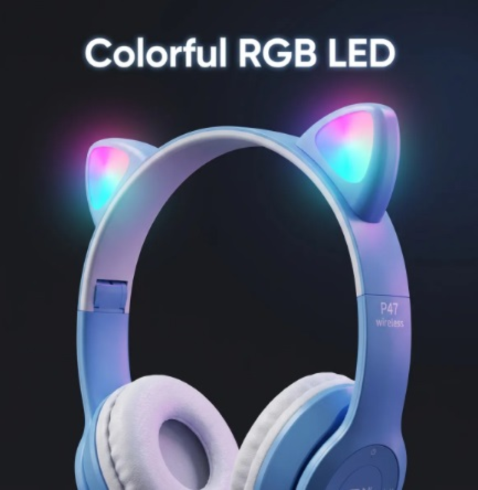 Fone De Ouvido Gatinho Sem Fio - Bluetooth Com Led - #5