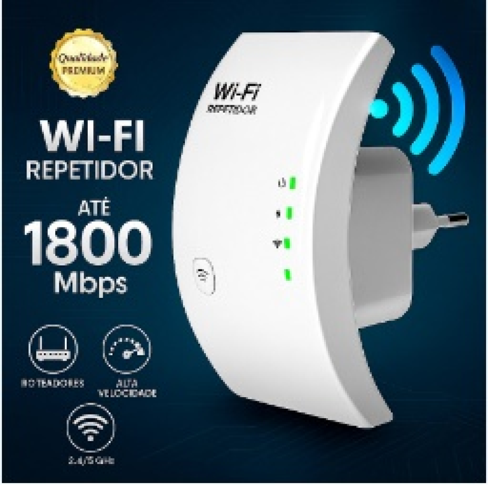Repetidor Amplificador De Sinal Wifi 1200/mbps Ultra Rápido sinal forte