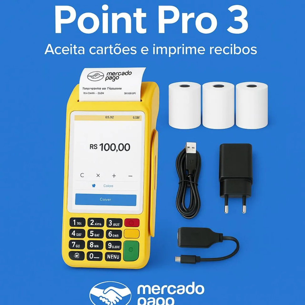 Maquininha de cartão Mercado Pago Point Pro 3
