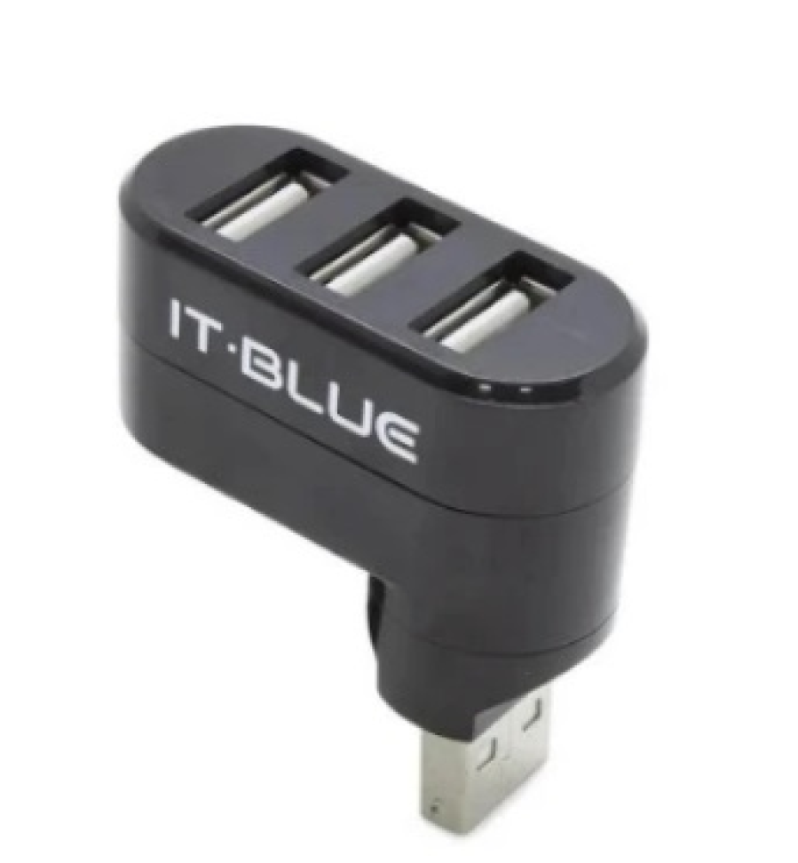 Hub Usb 3 Portas Pc Notebook Portátil Gira 180° 2.0 Knup HB