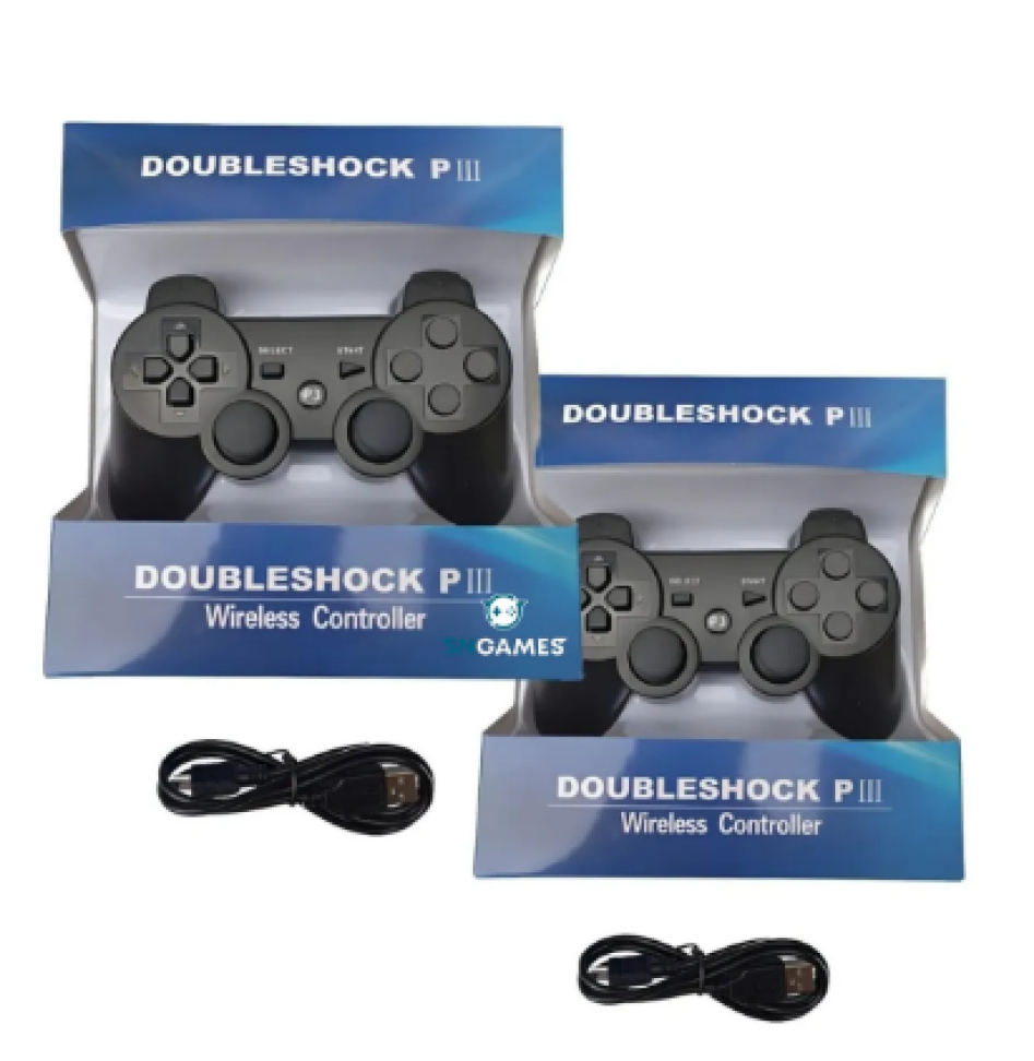Controle Compativel Sem Fio Ps3 Cabo Carregador Sngames