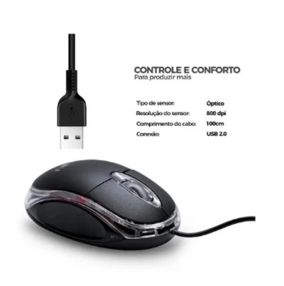 Mouse Exbom MS-10 preto