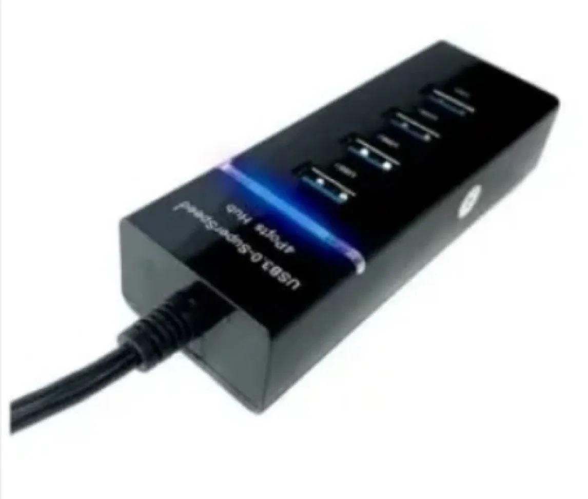Hub Usb 4 Portas 3.0 5 Gbps Hd Pen Drive Tv Teclado Expansor
