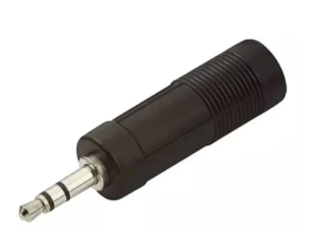 Adaptador Plugue P10 Fêmea Para P2 Macho Áudio Estéreo