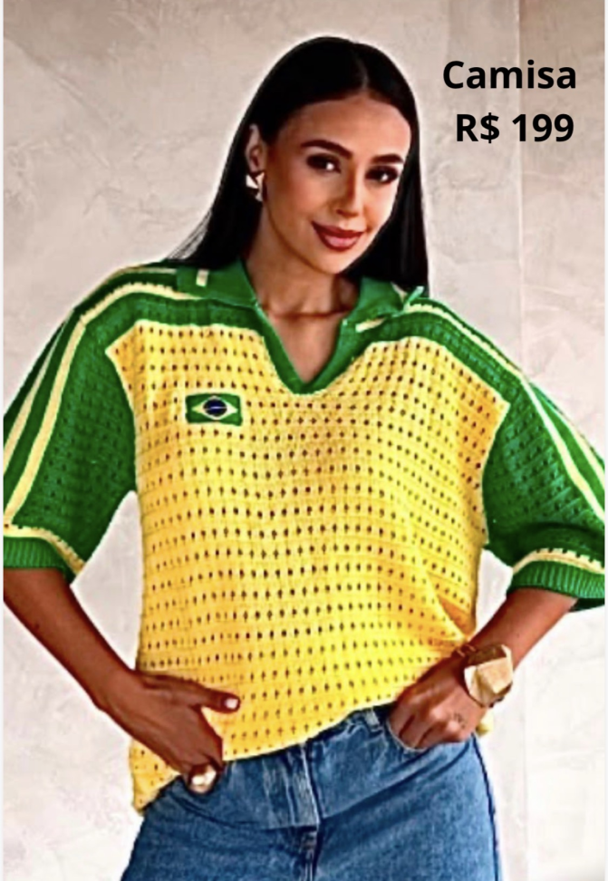 Blusa tricot furadinha Brasil