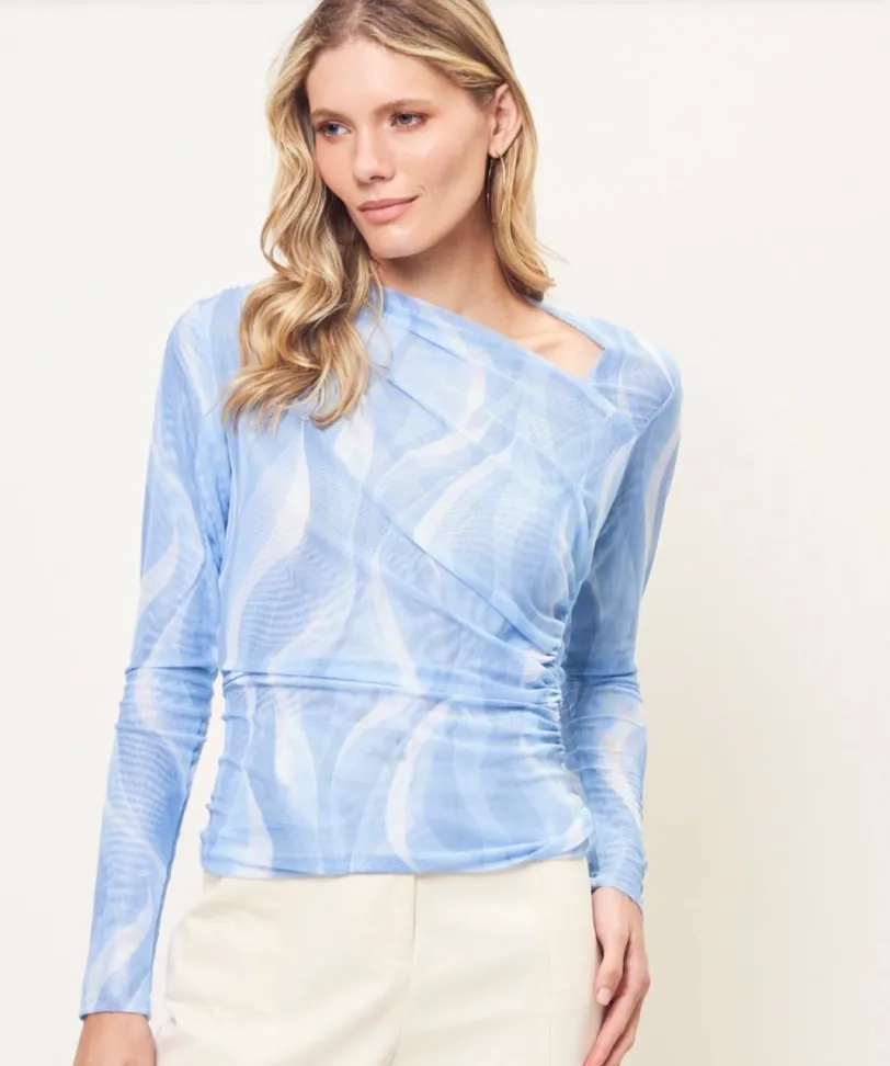 Blusa color tule franzido - #3