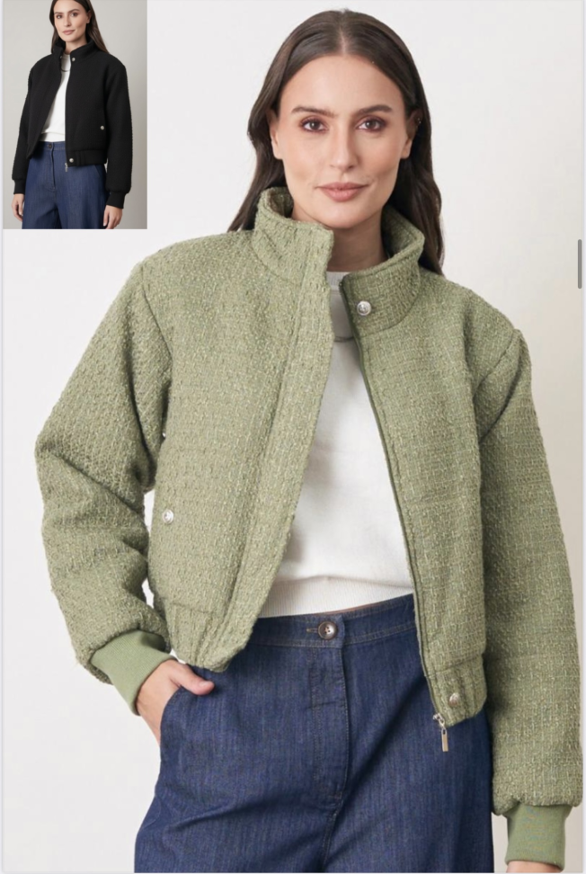 Jaqueta puffer Tweed