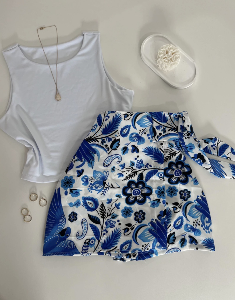 Short Saia Estampado - #1