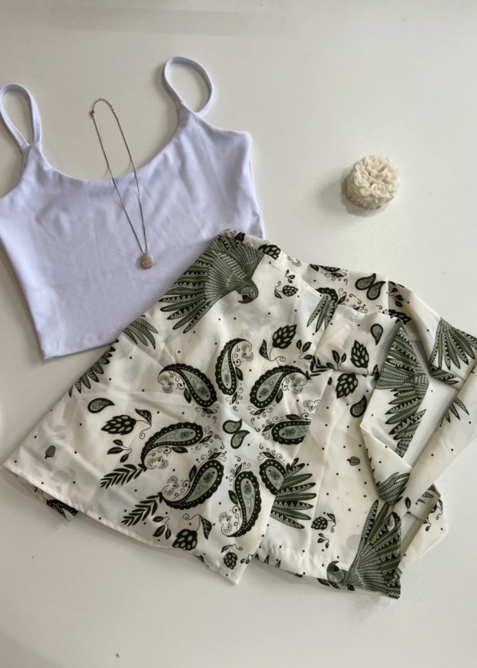 Short Saia Estampado - #1