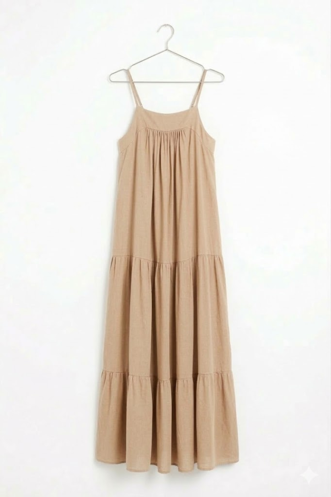 Vestido longo Viscolinho