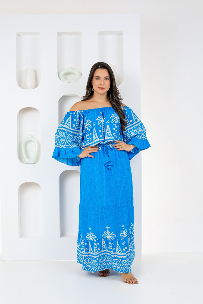 Conjunto saia e blusa viscolinho premium Veste até 42 Alta saída no atacado
