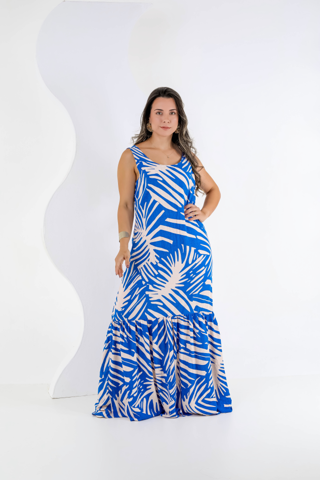 Vestido longo viscolinho premium  Veste até 42/44 Alta saída no atacado