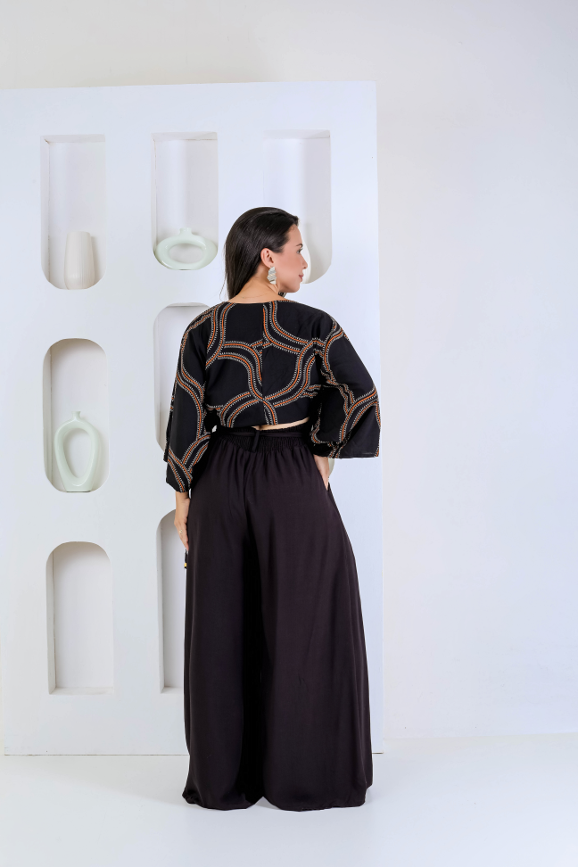 Blusa amarração e pantalona cinto - #3