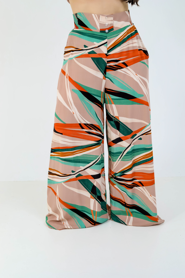 Calça pantalona botão  Viscolinho Veste até 42/44 Alta saída no atacado