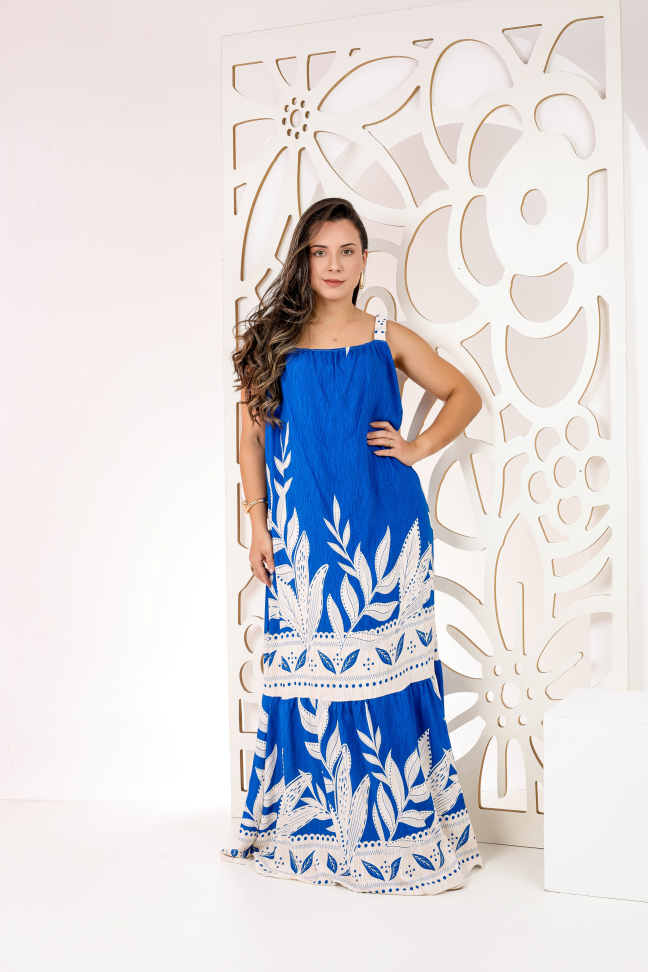 Vestido longo viscolinho premium Veste até 42/44 Alta saída no atacado